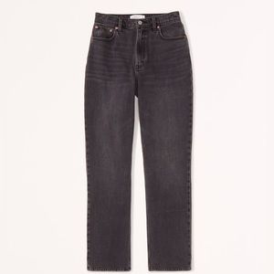 Abercrombie & Fitch 90’s Straight Ultra High Rise Curve Love jeans -black 18 GUC